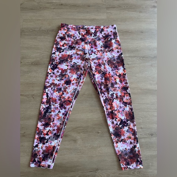 Soft Surroundings Pants - Soft Surroundings Floral Colorful Leggings Scalloped Edge SZ L